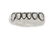 Bottom 6 open face white gold grillz – compact product view