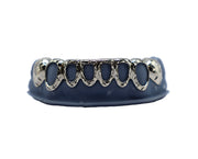 Bottom 8 Grillz w Open Faces and Diamond Cuts