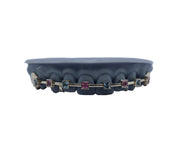 Braces Grillz w Princess Cut Pink Sapphires and Aquamarines Front View
