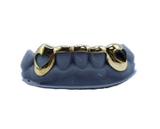 Bridge Grillz w Black Onyx Heart Front View