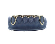 Curved Bridge Grillz w Open Face Fangs