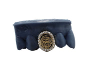 Diamond Open Face Tooth w Lion Charm