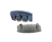 Diamond Dust Fang Grillz w Open Face Combo