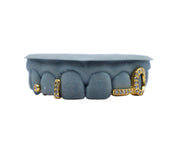 Diamond Open Face Grillz w Diamond Gap Filler Combo
