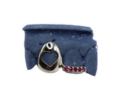 Heart Fang Grillz w Hot Pink Sapphire Floating Tip