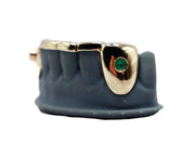 Bridge Grillz w Bezel Set Emerald and Aqua Marine