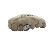 Fang Grillz w Cut Out and Open Face Tooth White Gold