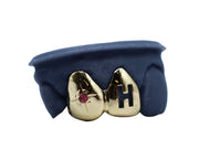 Star Set Ruby Fang Grillz w Cut Out