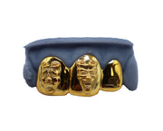 Laugh Now Cry Later 3D Grillz w Engraved Tooth Front View