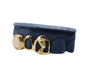 Nefertiti Grillz w Rose Quartz Molar
