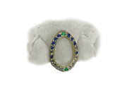 Single open-face fang grillz with sapphires, aquamarine, and emeralds – Luxe Grillz