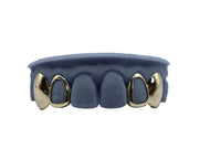 Solid Fang Grillz w Open Face Teeth Front View