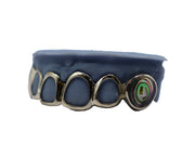 Top 6 Open Face Grillz w Abalone Fang Side View