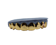 Top 8 grillz with 3D cross in rose gold – luxury custom teeth