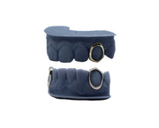 Two Tone Top and Bottom Open Face Fang Grillz
