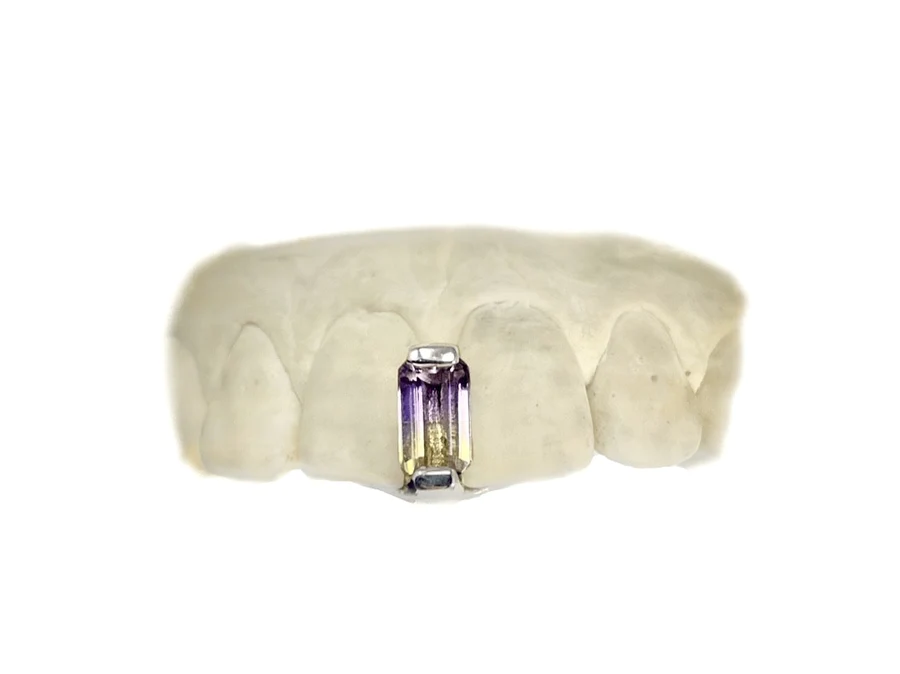 purple and yellow sapphire gap grillz