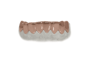 Bottom 8 rose gold grillz – Luxe Grillz full lower custom set