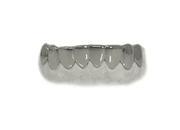Bottom 8 white gold grillz – transparent background display