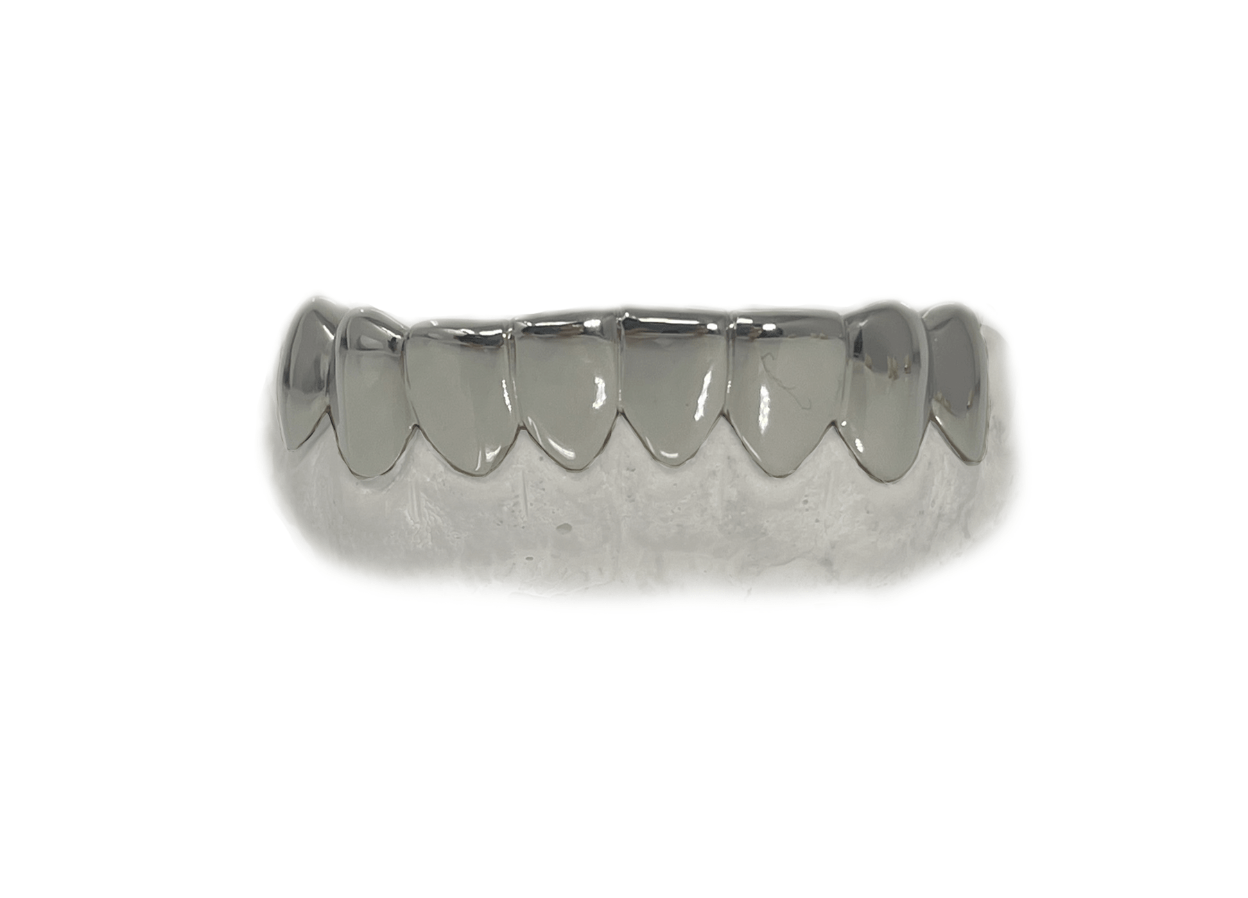Buy Bottom 8 Grillz in 10K White Gold Teeth - 100% Authentic