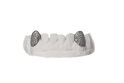 Bottom Diamond Fang Grillz (VS+ Diamonds, 14K White Gold)