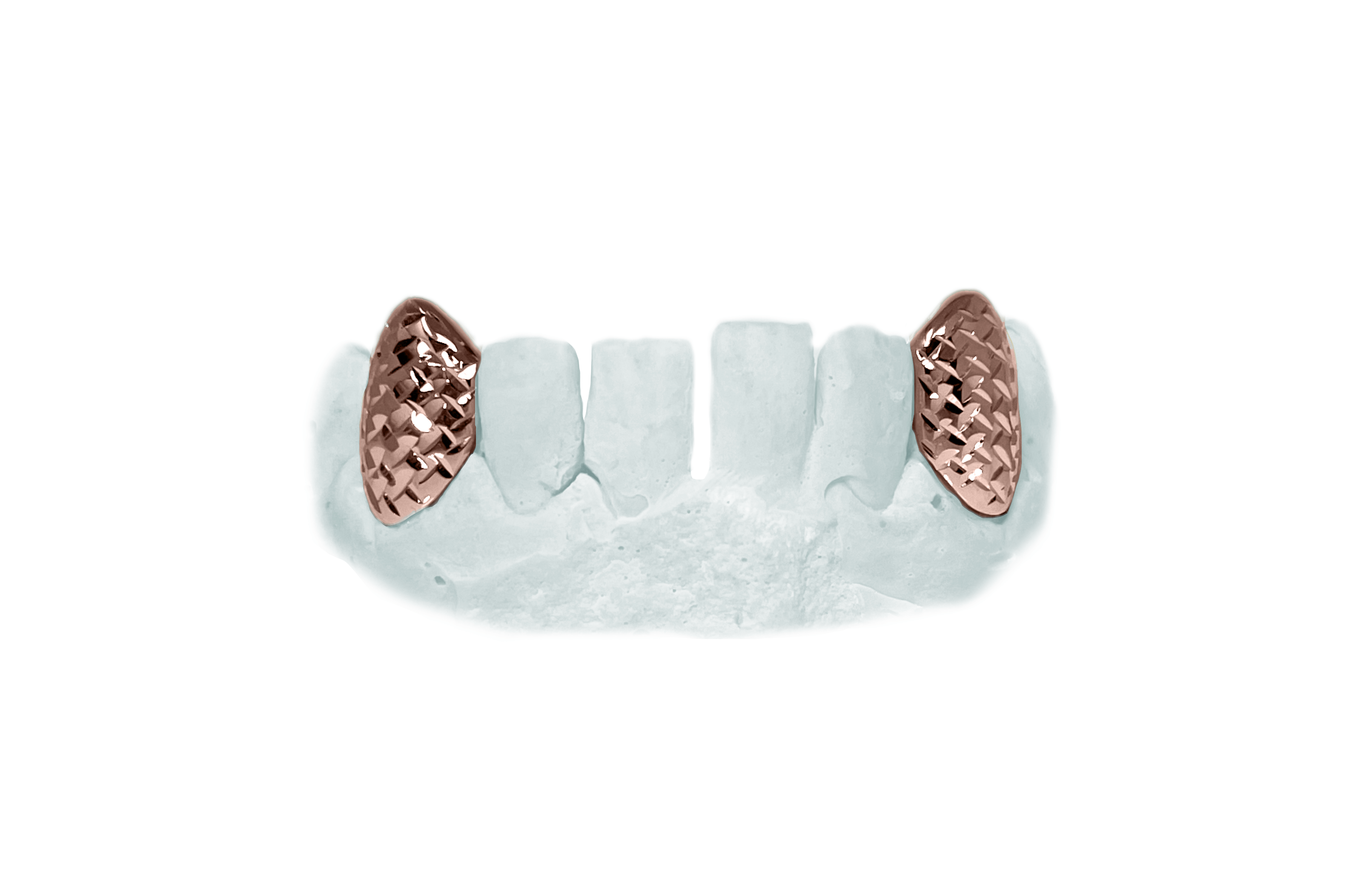 Rose gold diamond cut grillz store