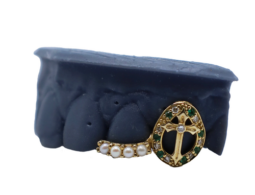 Custom Two Teeth Grillz in Solid Gold