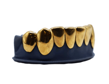 bottom fang 24k gold grillz