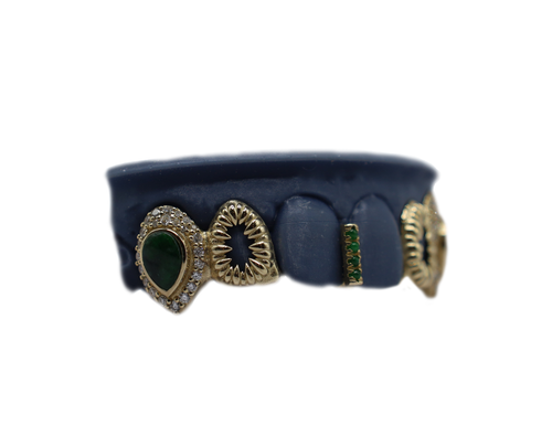 Custom Jade Grillz for Teeth