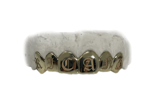 top 6 gold grillz with letters