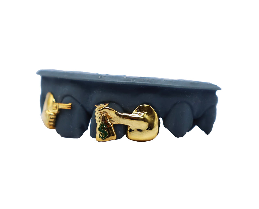 3D Gun and Cash Bag Gap Filler Grillz