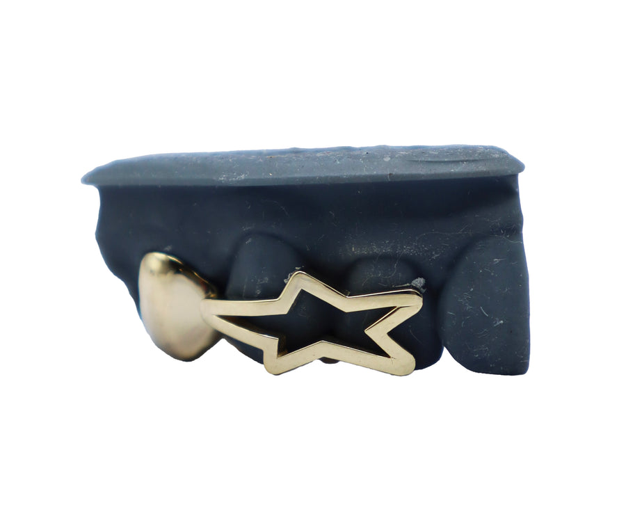 3D Star Grillz w Solid Tooth