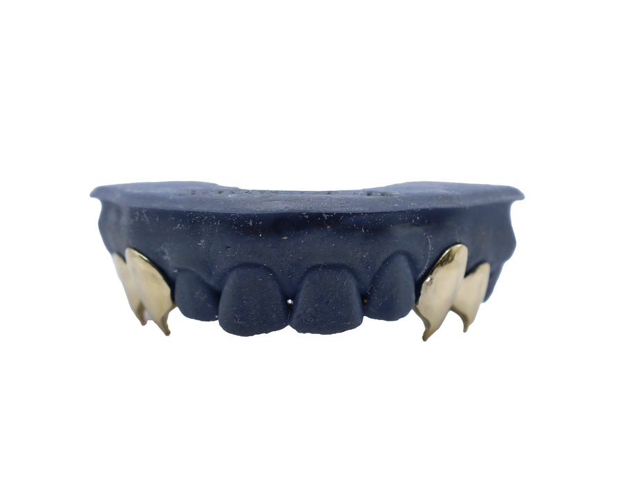 4 Tooth Curved Fang Grillz Combo Front