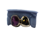 Amethyst Fang Grillz w Solid Tooth