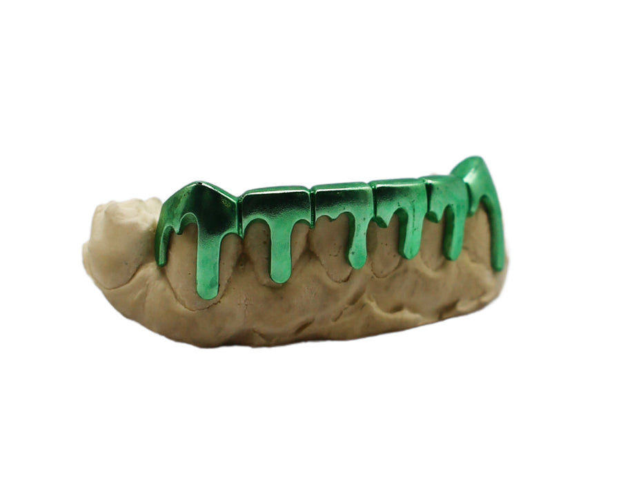 Bottom 6 Drip Grillz w Green E Coating