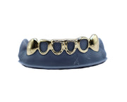 Bottom 6 Grillz w Diamond Cut Open Faces