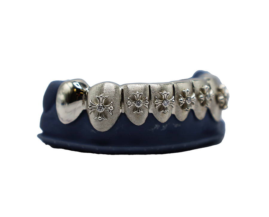 Bottom 8 3D Cross Grillz w Diamonds