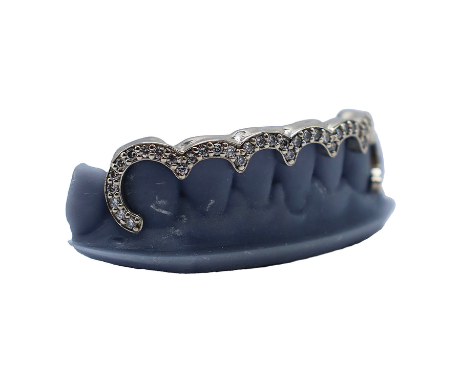 Curved Diamond Bridge Grillz Side View