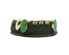 Custom Bow Tie Gap Filler Grillz w Jade Fangs