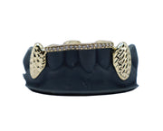Diamond Bridge Grillz w Diamond Cut Fangs