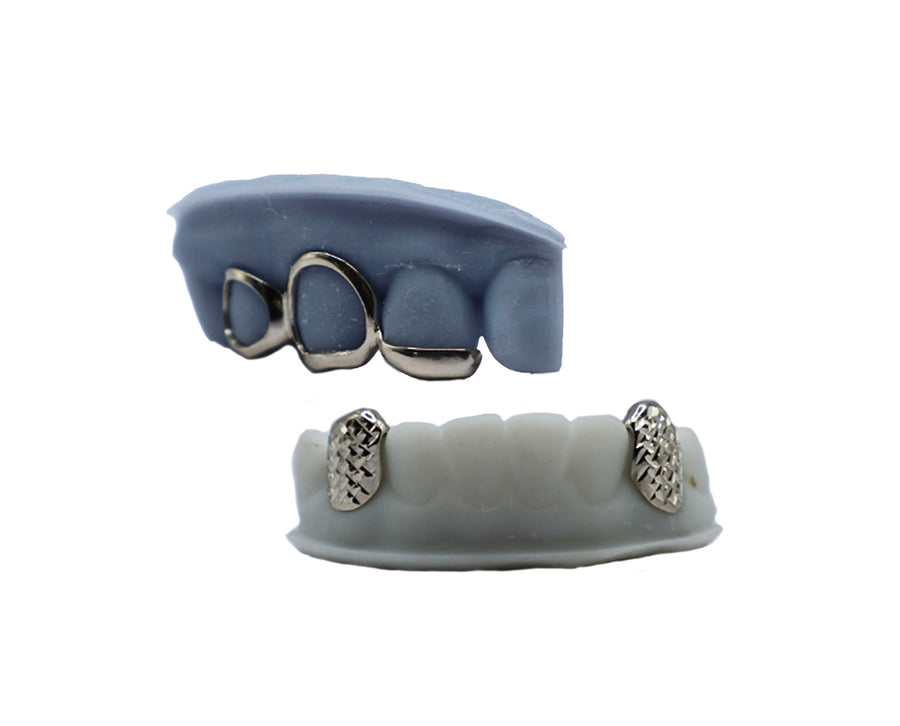 Diamond Dust Fang Grillz w Open Face Combo
