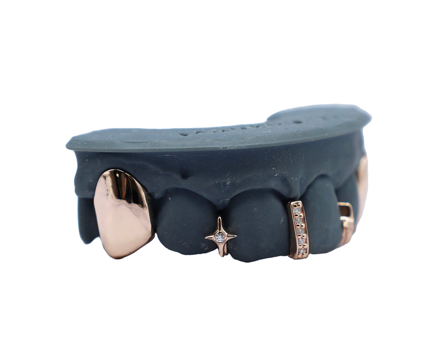 Diamond Gap Filler w Fangs and 3D Stars Side View