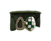Diamond Open Face Grillz w Enamel Checkerboard Fang