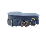 Diamond Star and Diamond Butterfly Custom Grillz w Diamond Gap Filler Left View