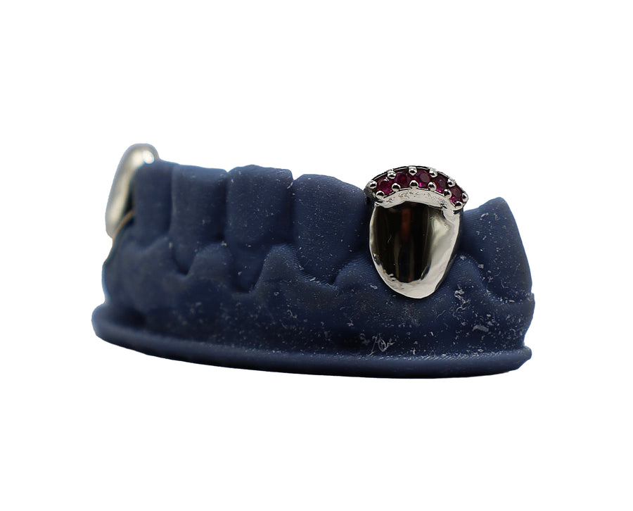 Fang Grillz w Hot Pink Sapphire Tip