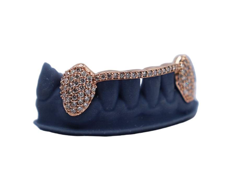 Diamond Fang Grillz w Diamond Bridge