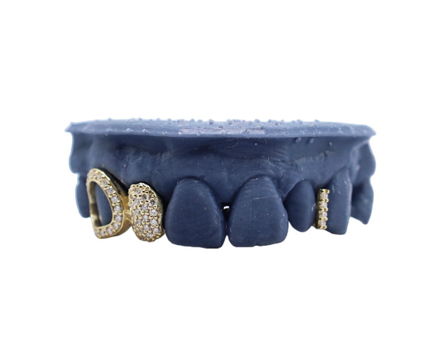 Buy Open Face Diamond Fang Grillz, Full Diamond Tooth – Luxe Grillz