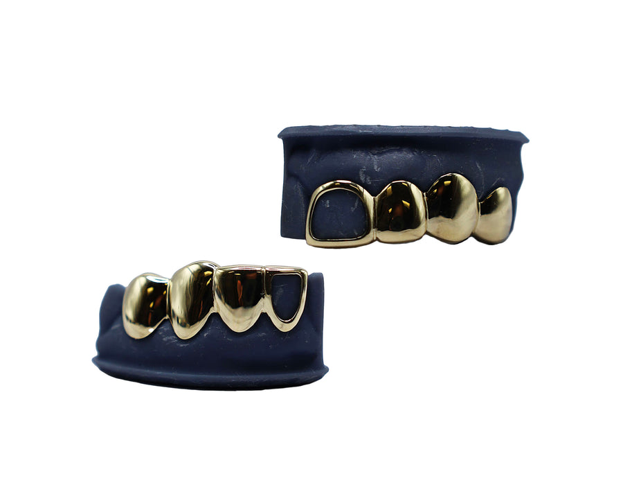 Top 4 and Bottom 4 Opposite Grillz w Open Face