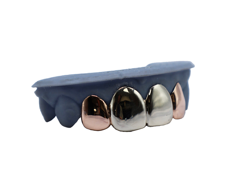 4 Tooth Two Tone Grillz