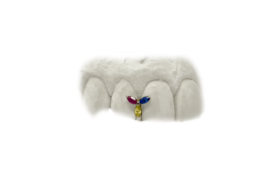 Marquise Flower Sapphire Gap Grillz