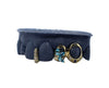 Marquise Aqua Marine Grillz w Diamond Gap Filler and Open Face